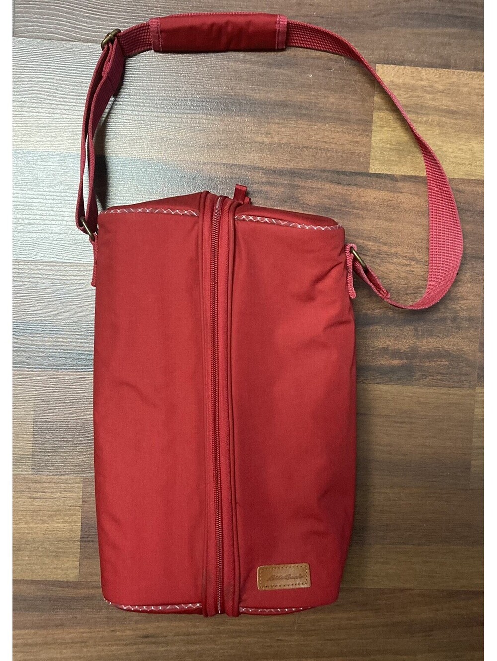 EDDIE BAUER Camping Lunch Bag Insulated Red Hiking w/Compartments